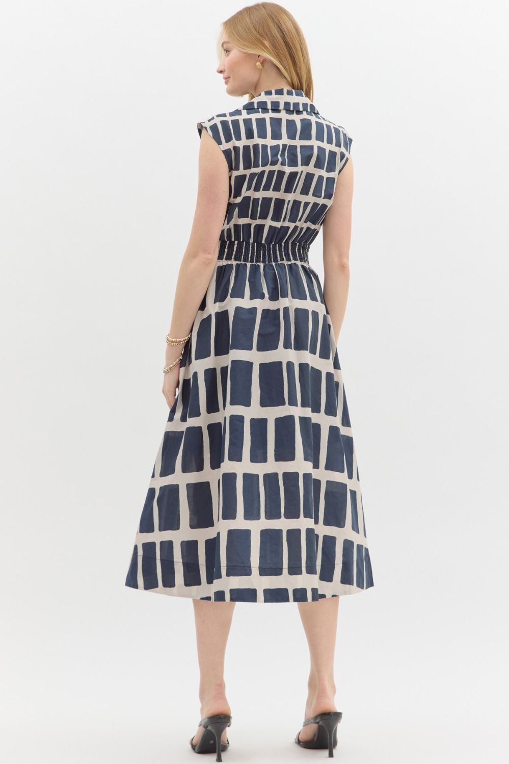 Brooklyn Geo-Print Midi Dress