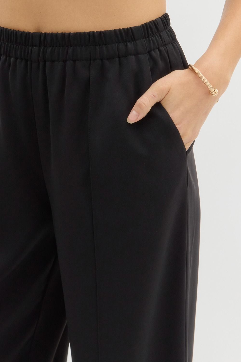 Ashely Pintuck Straight Leg Trouser Pant