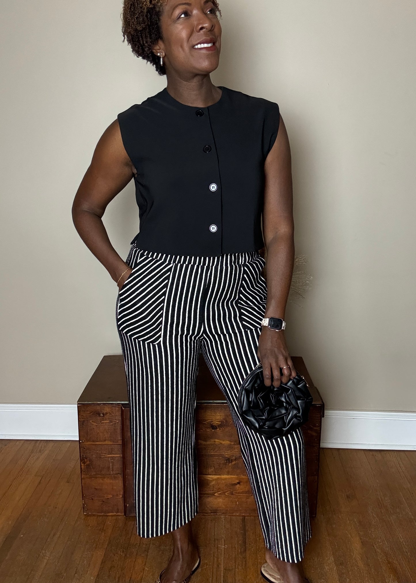 Carrie Button Front Top