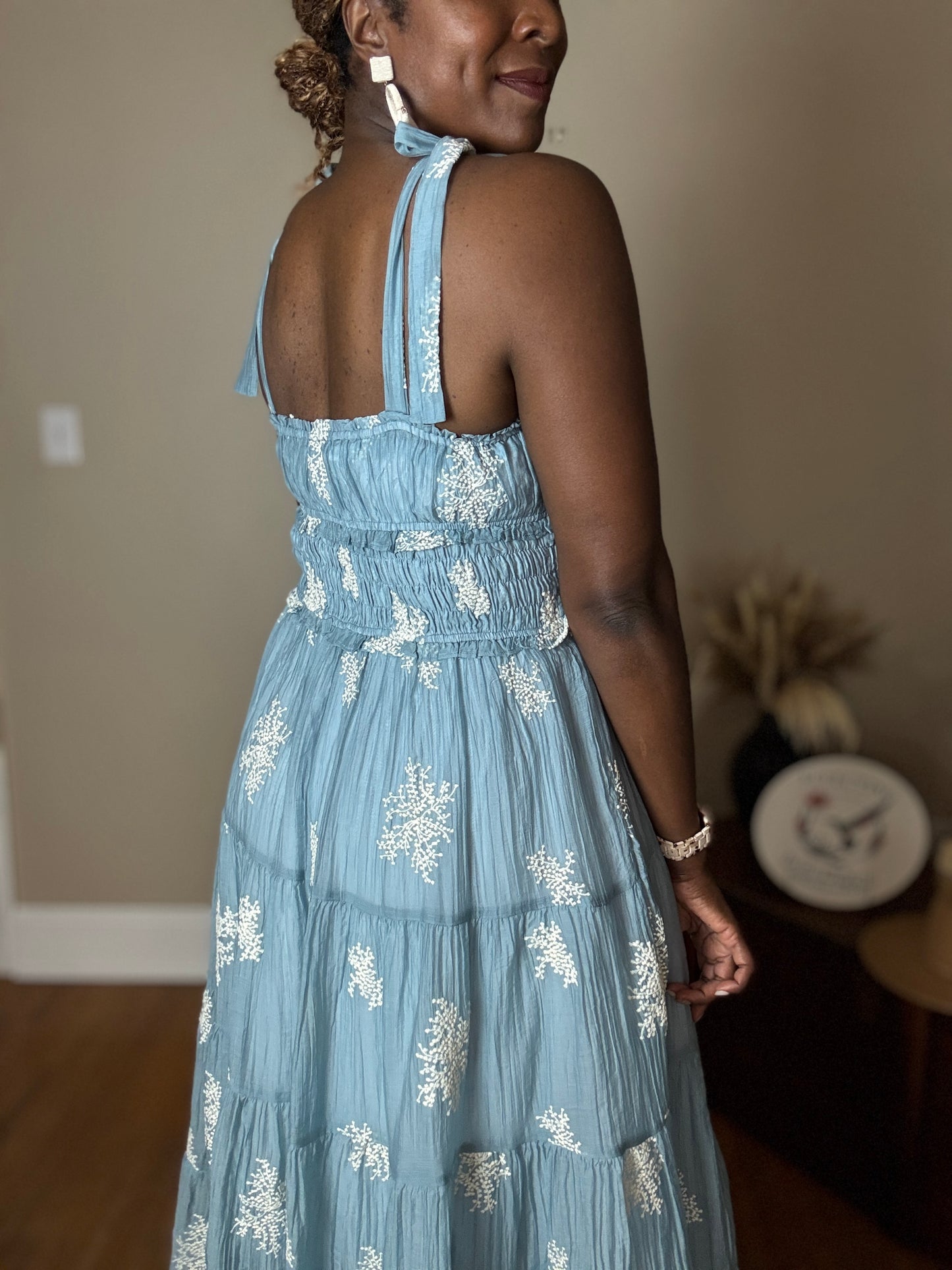 Belinda Marie Midi Smocked Dress