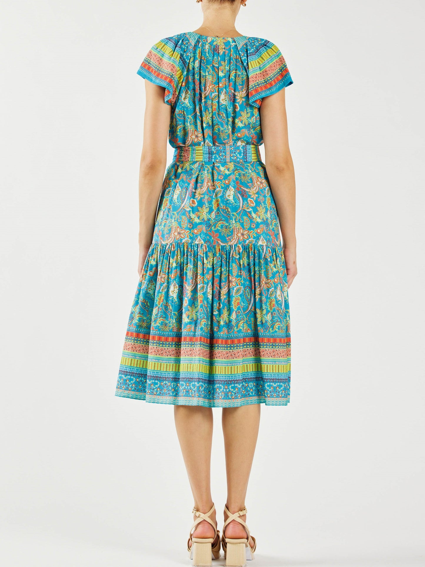 Briony Tiered Midi Modern Boho Dress