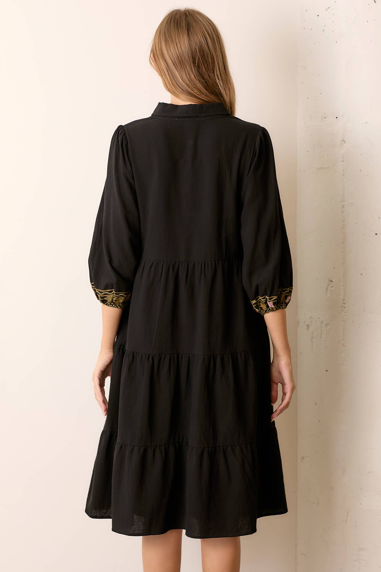 Brintlyn Embroidered Tiered Dress