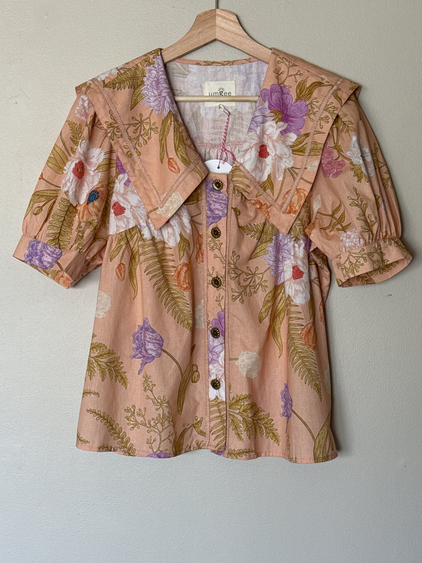 Cherise Collared Button-Up Top