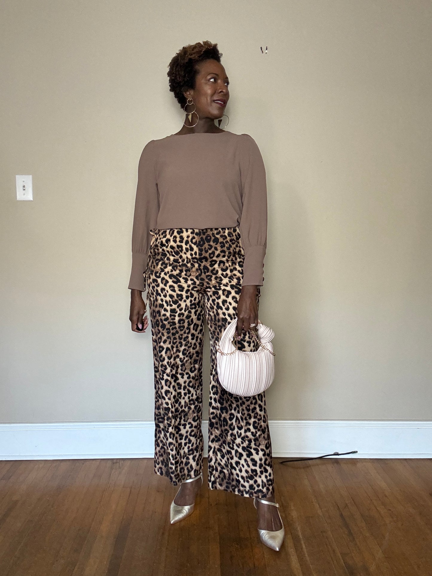 Back Button Balloon-Sleeve Blouse — The Reverso Blouse