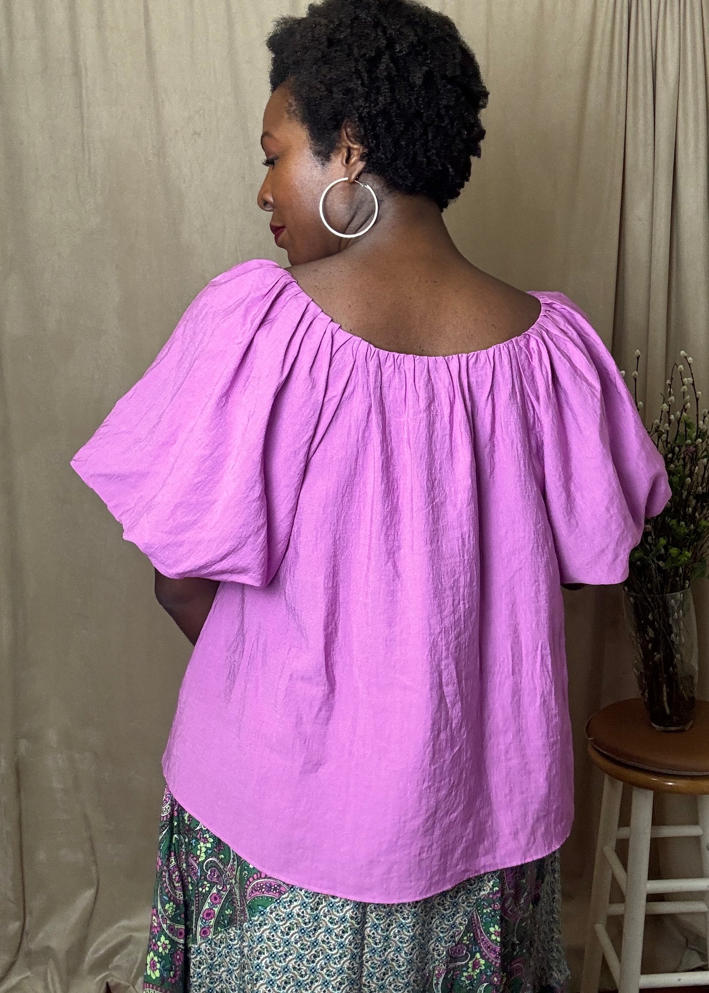 LAST ONE - Clara Bubble Sleeve Top