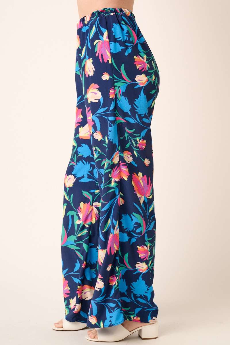Tara Wide Leg Floral Print Pants