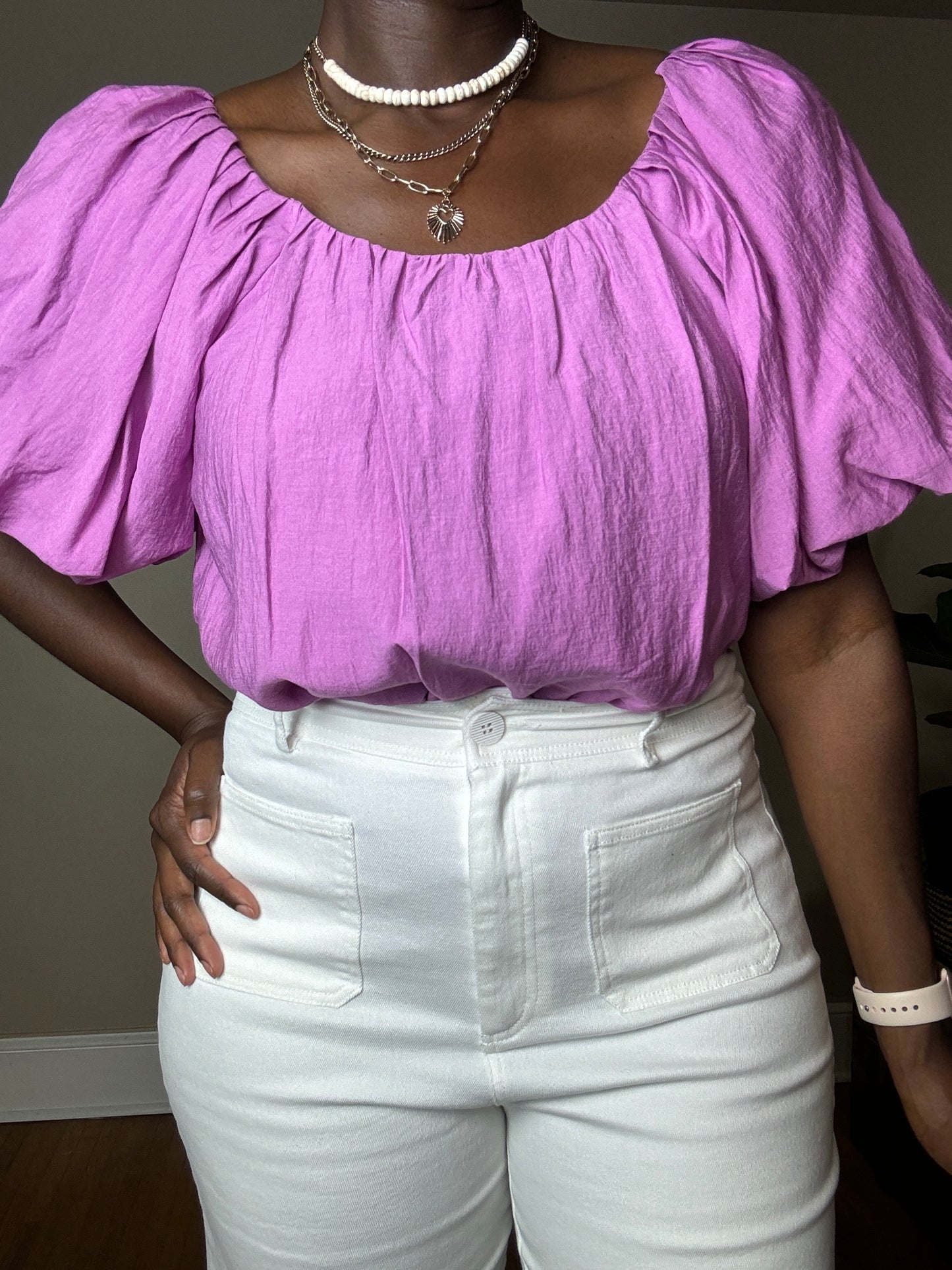 LAST ONE - Clara Bubble Sleeve Top
