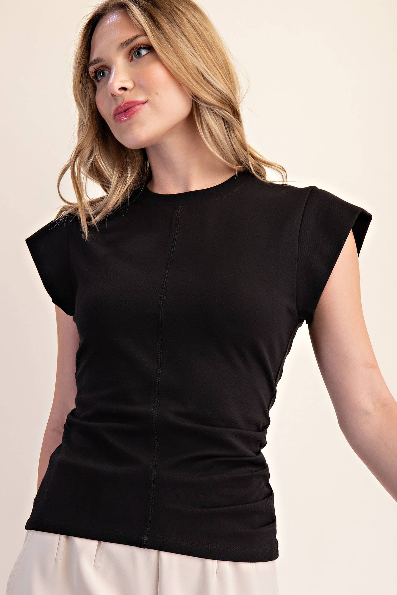Structured Cap Sleeve Top – Ceci