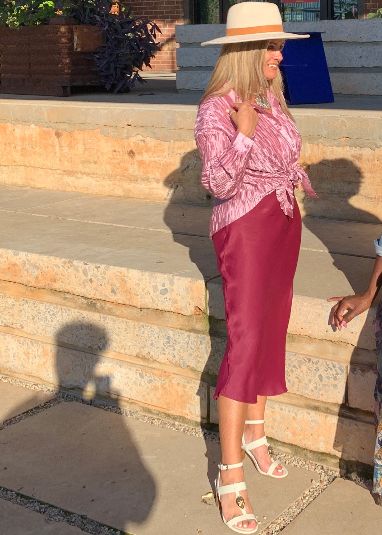 Wrapped in Rubies Satin Skirt