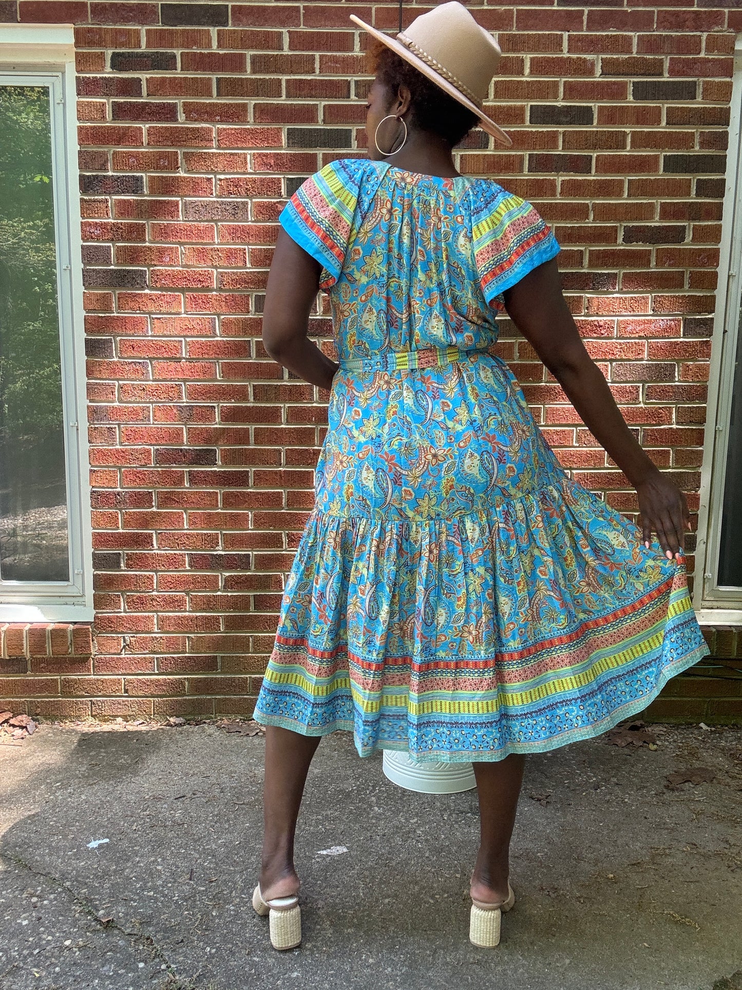 Briony Tiered Midi Modern Boho Dress