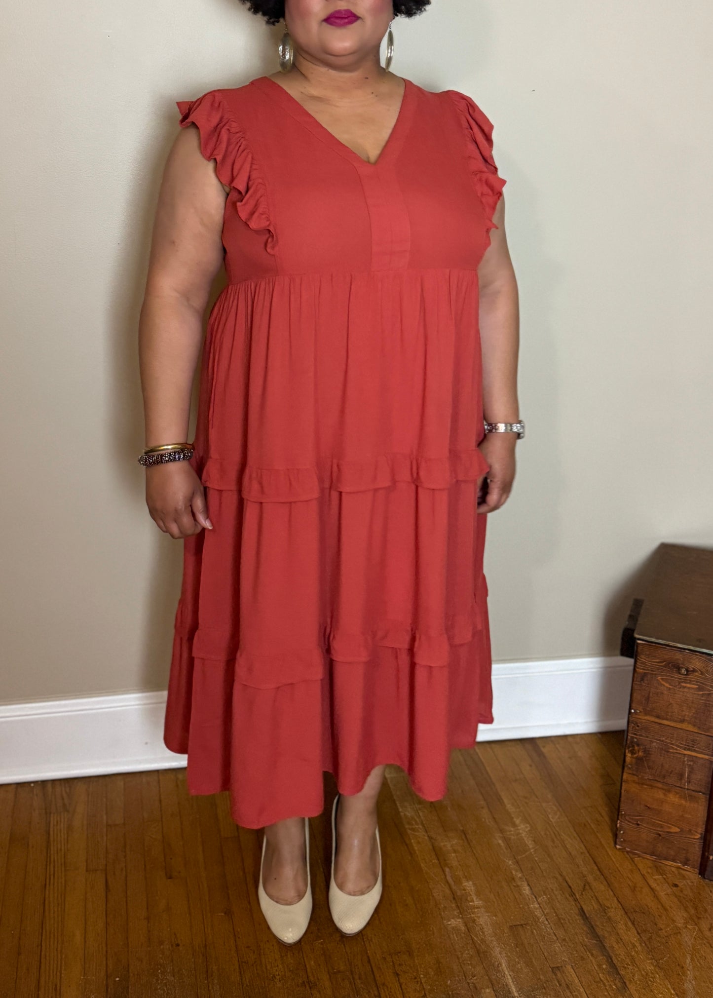 PLUS - Bernice Tiered Midi Dress