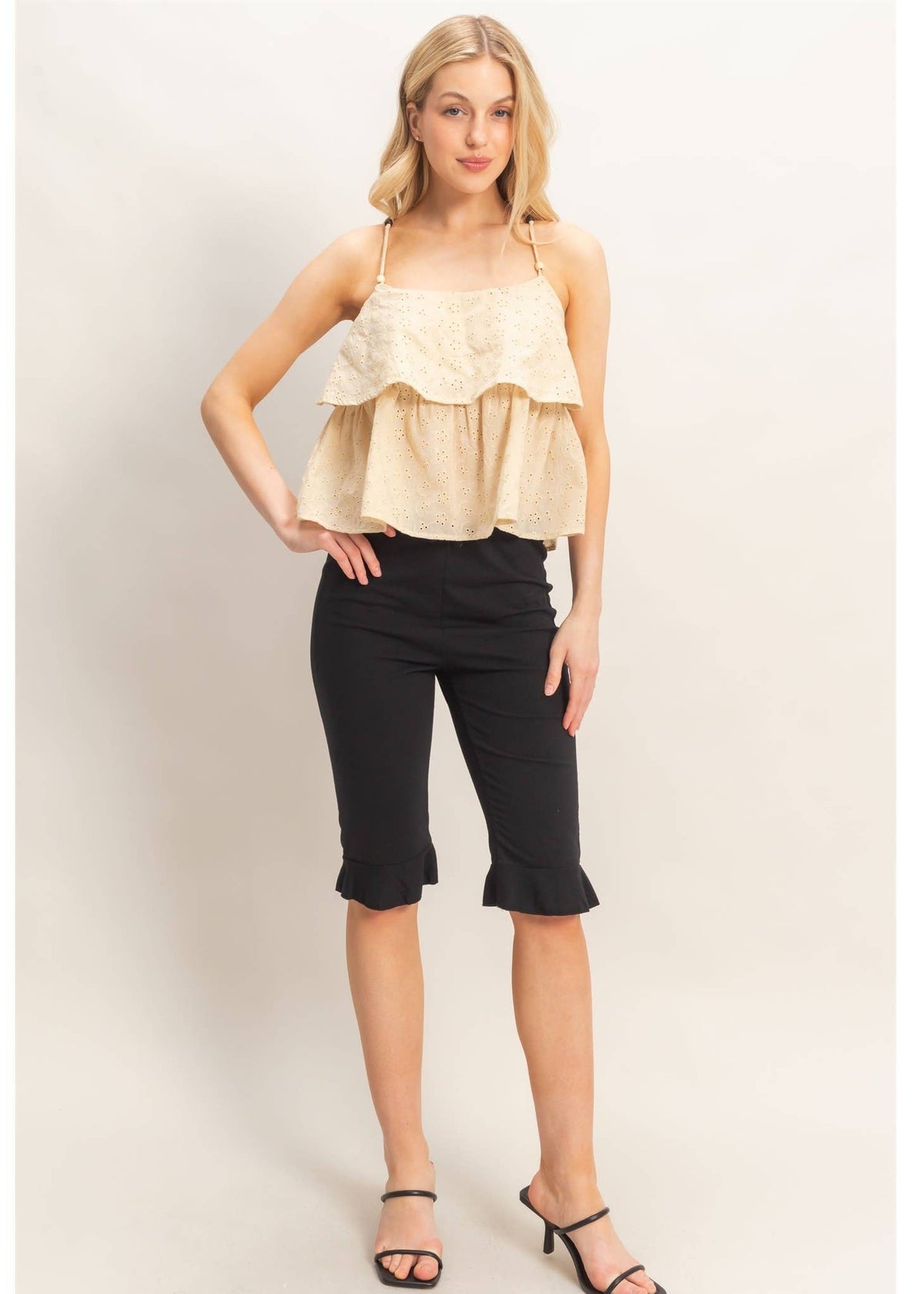 Tiered Eyelet Top
