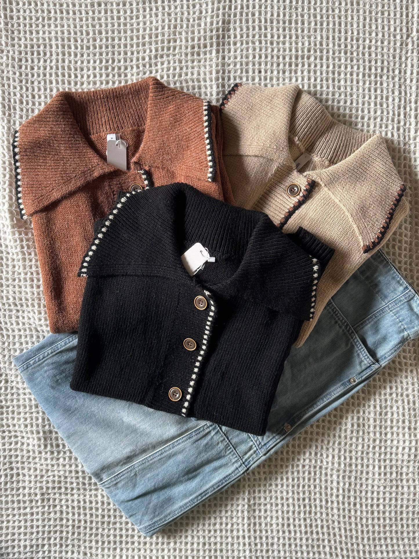Collared Knit Sleeveless Sweater Top Camille