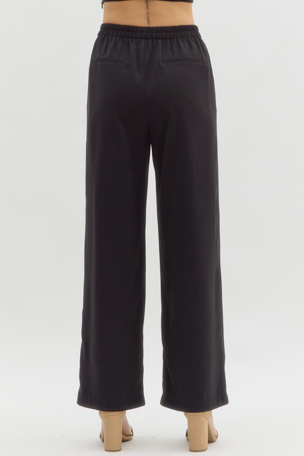Ashely Pintuck Straight Leg Trouser Pant