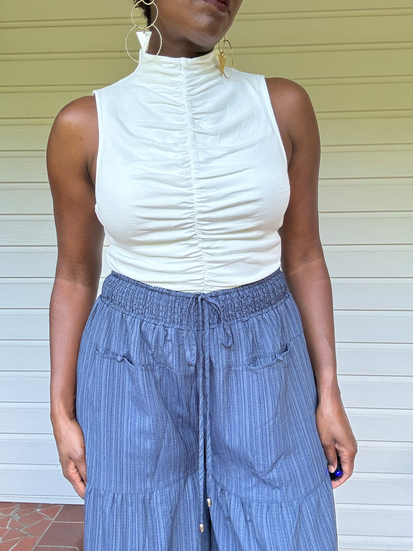 Tracie Wide Leg Tiered Pants