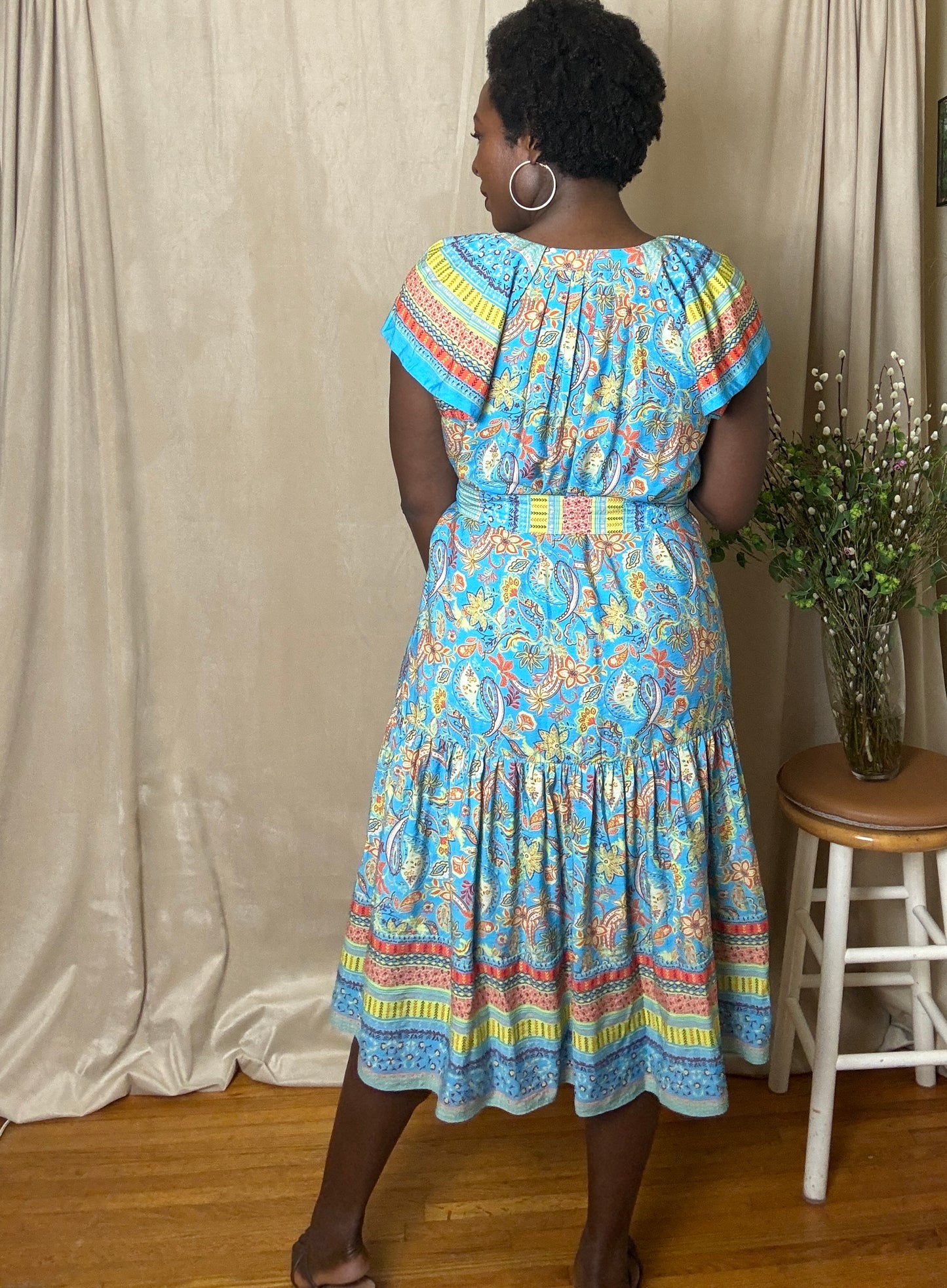 Briony Tiered Midi Modern Boho Dress