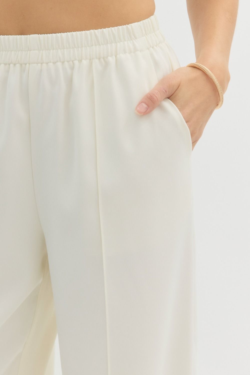 Ashely Pintuck Straight Leg Trouser Pant