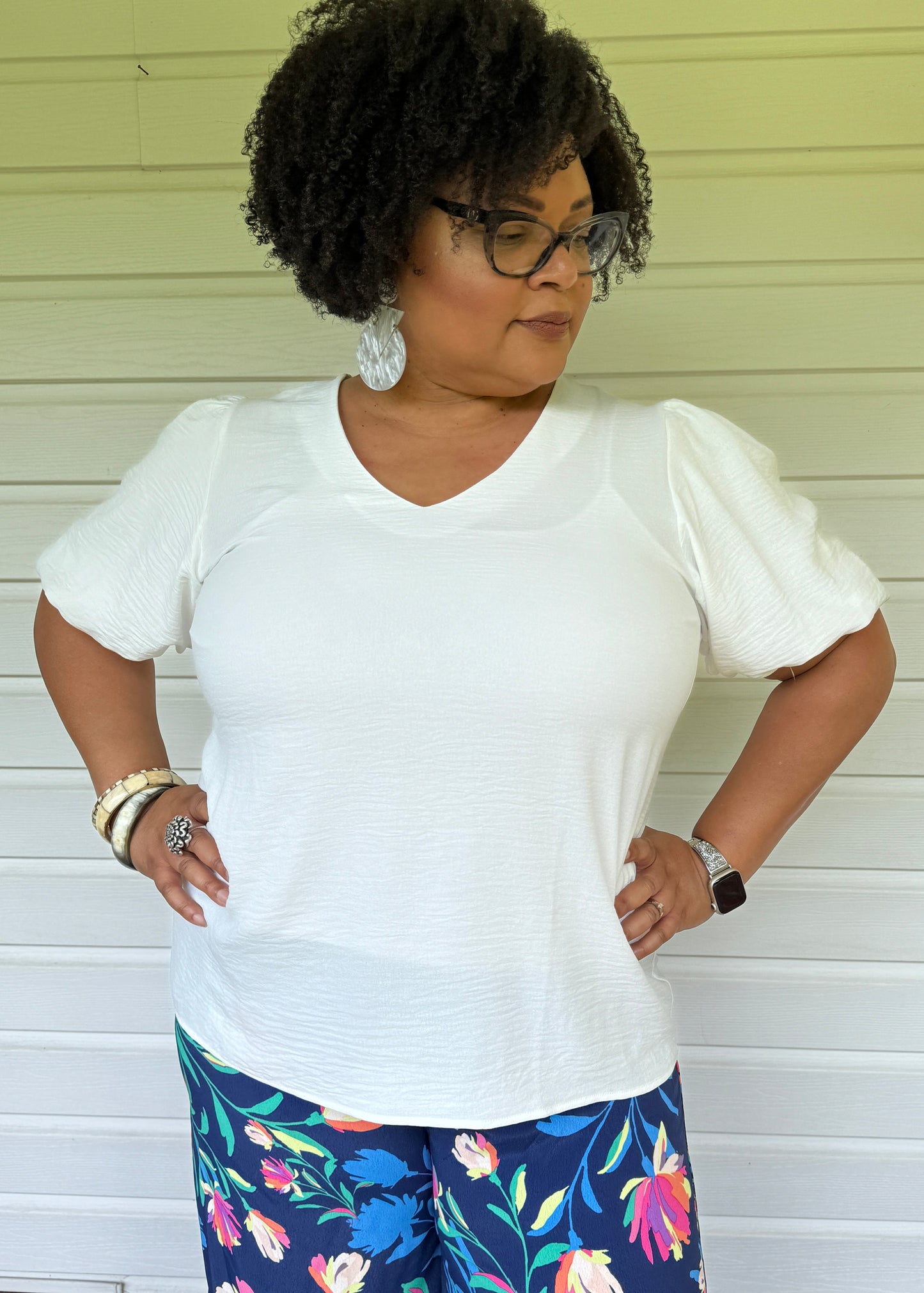 PLUS- Chelsea Airflow Bubble Sleeve Top
