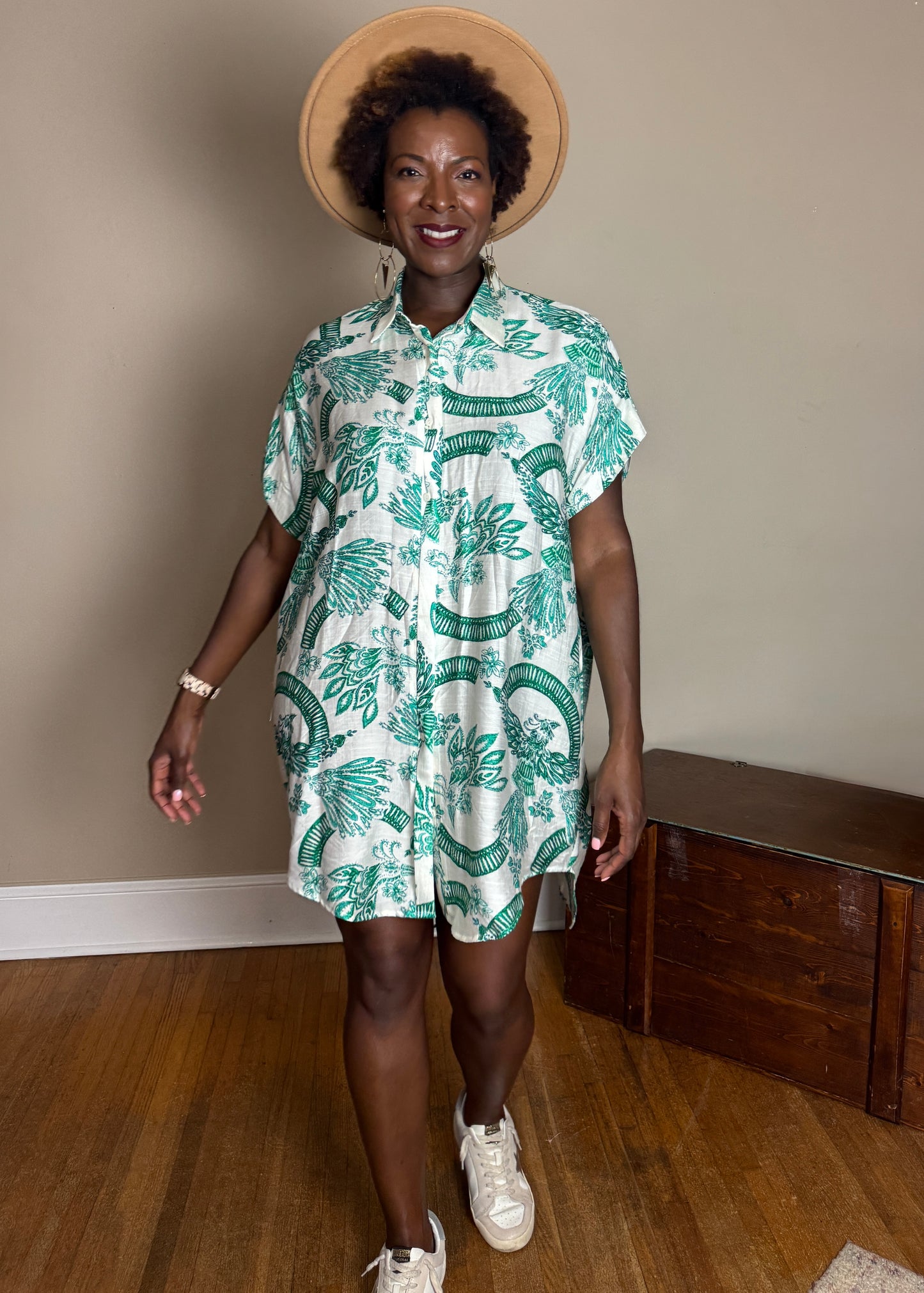 Bailey Printed Button Front Dress