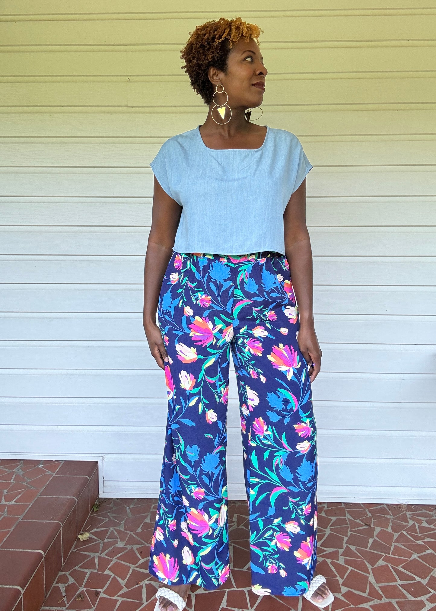 Tara Wide Leg Floral Print Pants