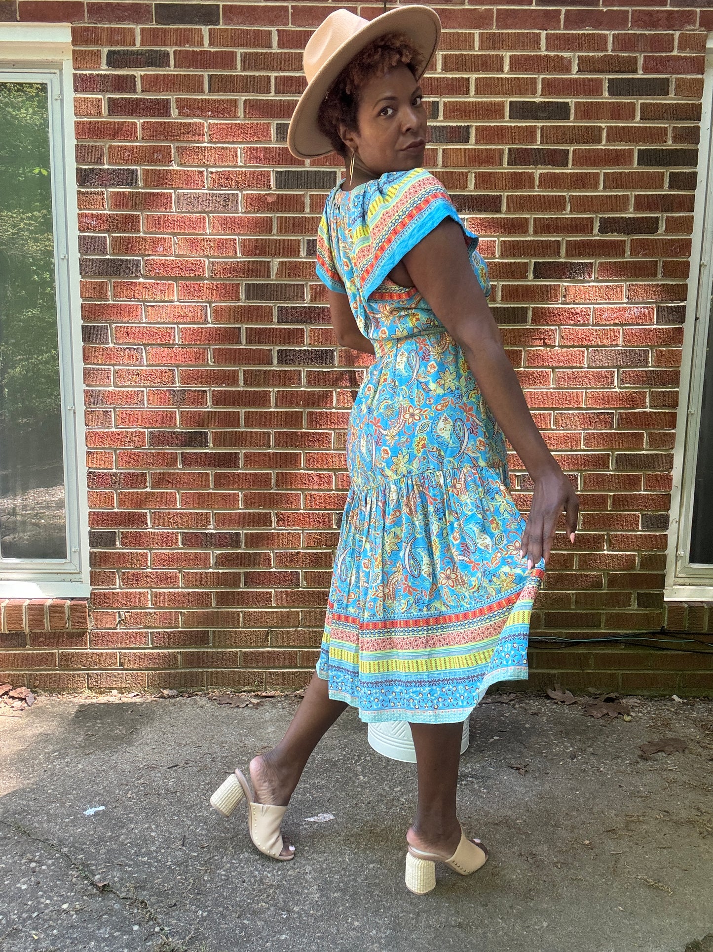 Briony Tiered Midi Modern Boho Dress