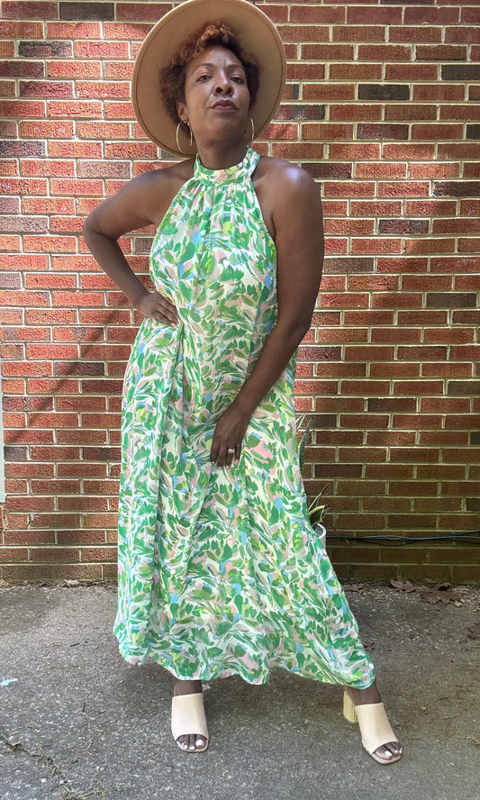Bella Maxi Halter Dress
