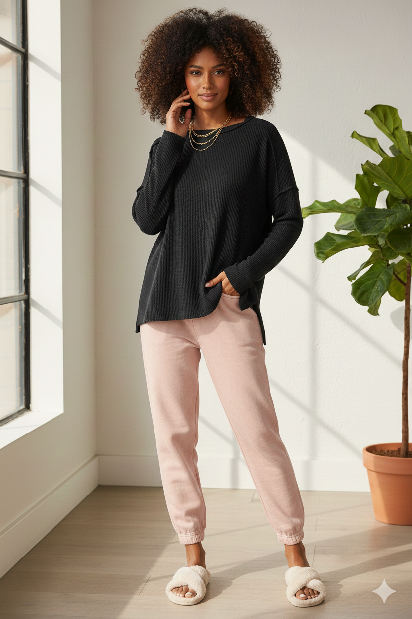 Raised Rib Raw Edge Boat Neck Top – The Haven