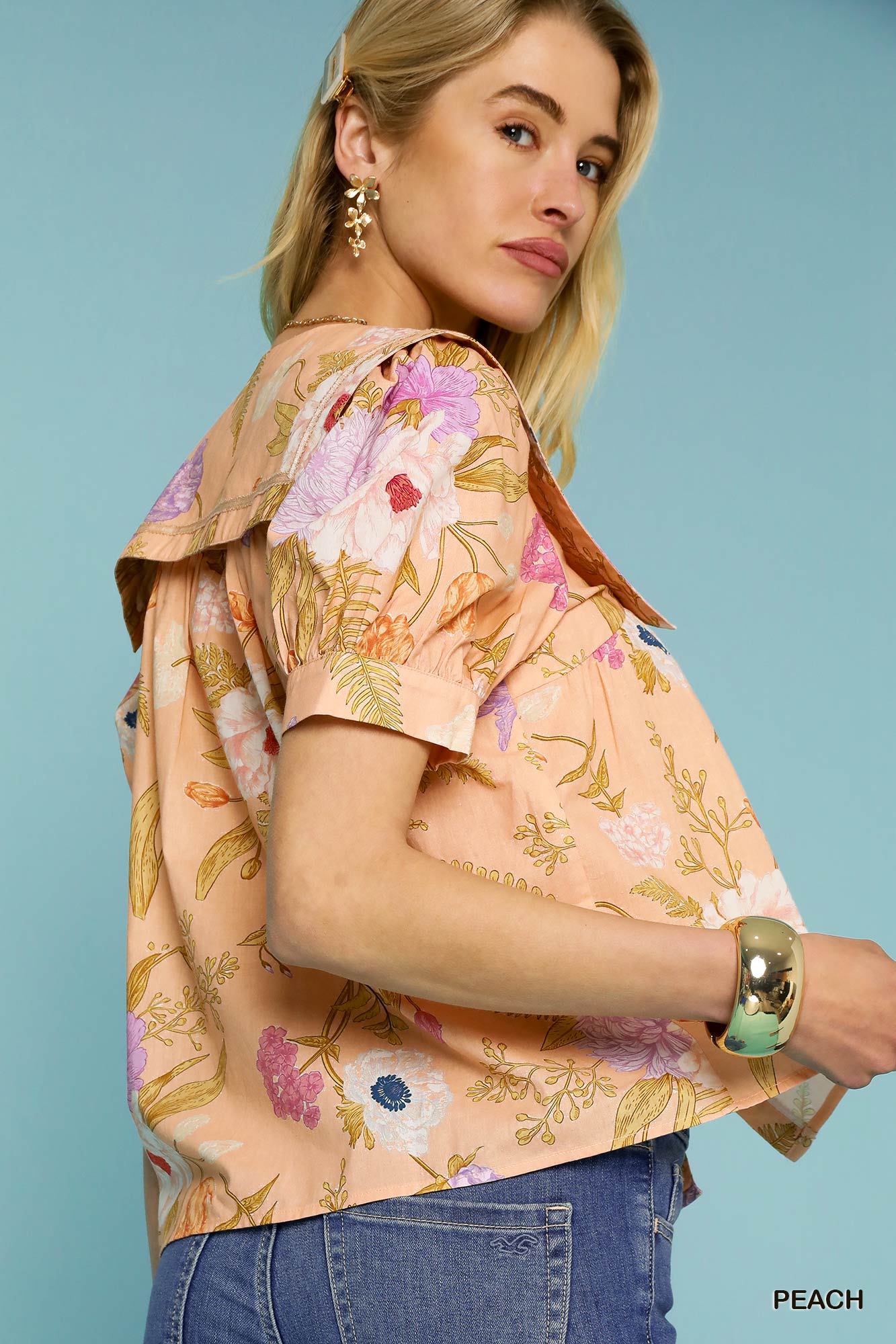 Cherise Collared Button-Up Top