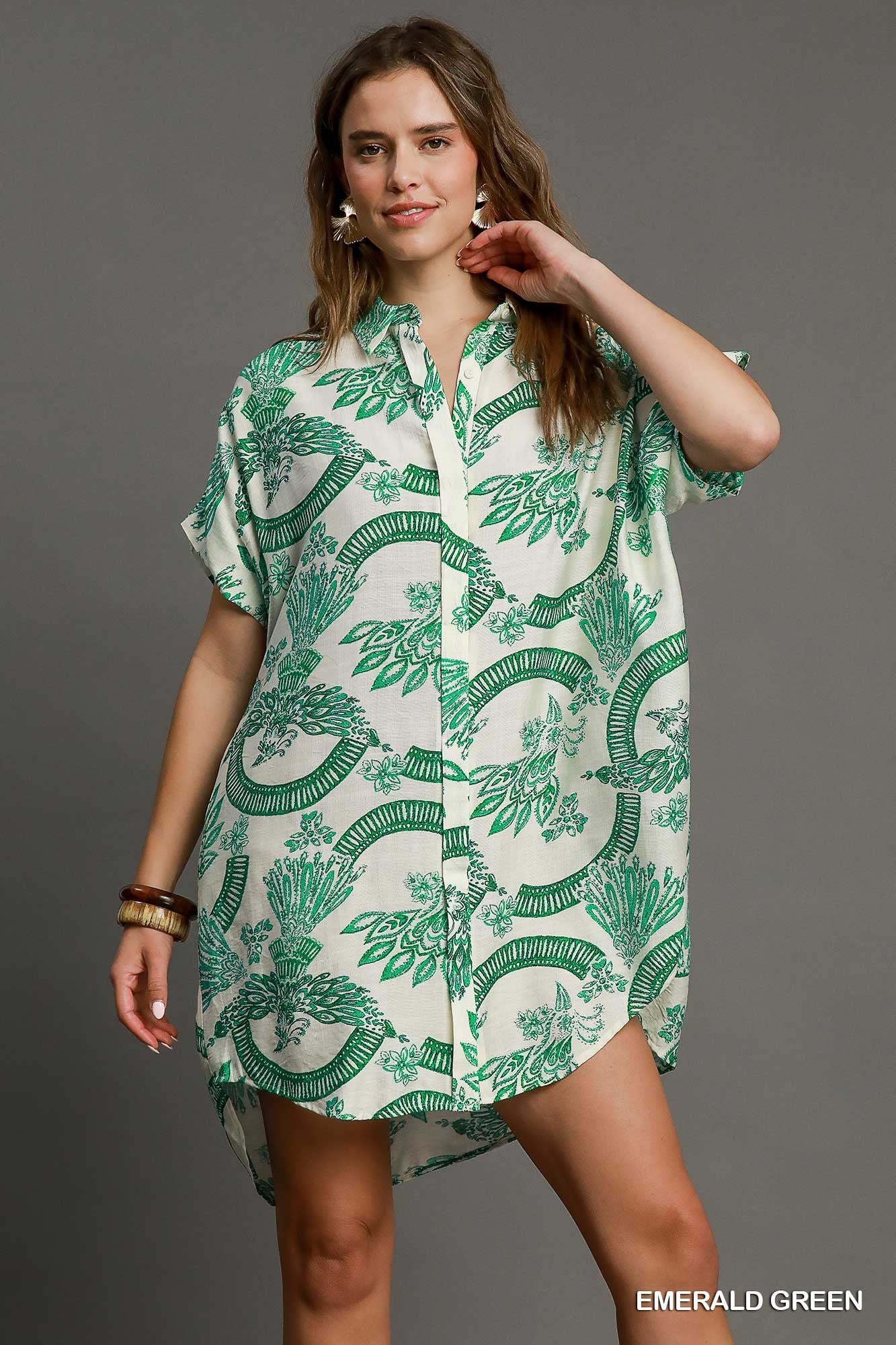 Bailey Printed Button Front Dress