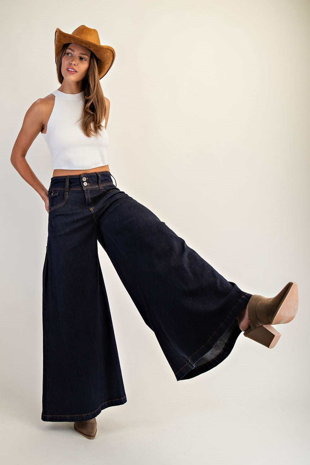 Palazzo Wide Leg Jeans