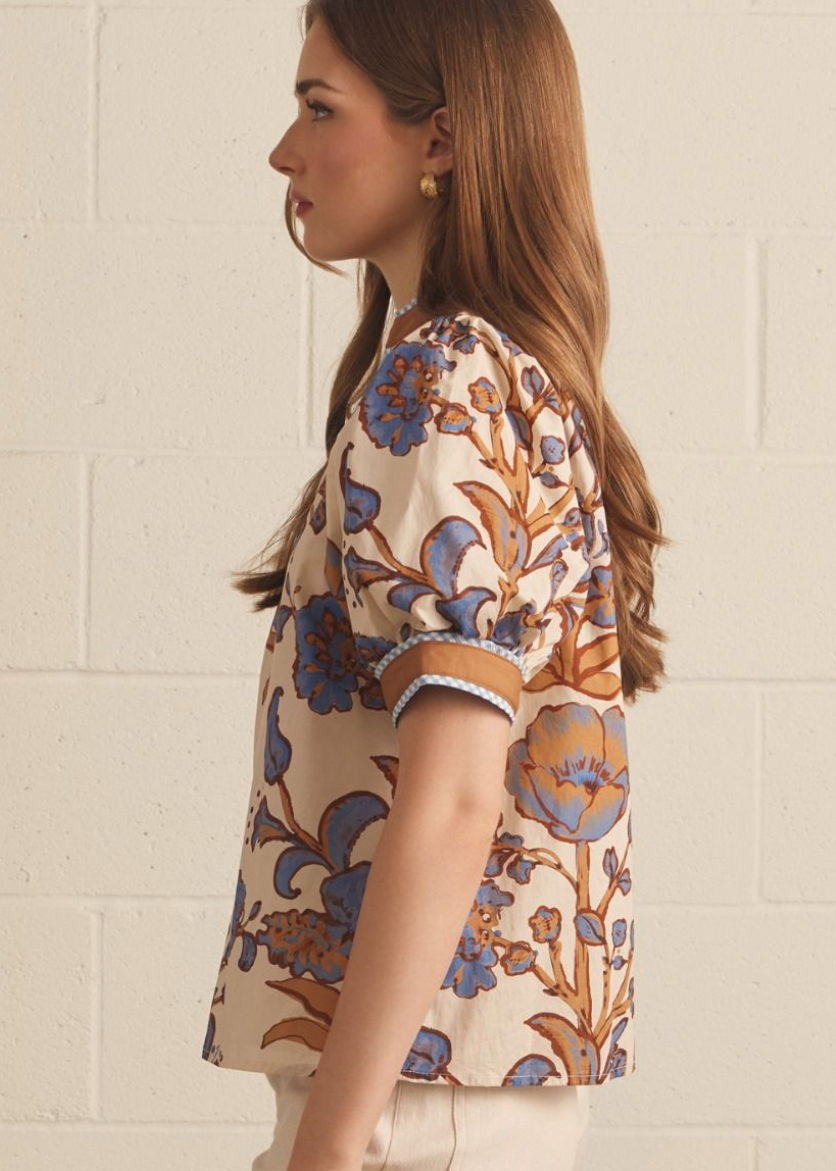Paisley Print Top