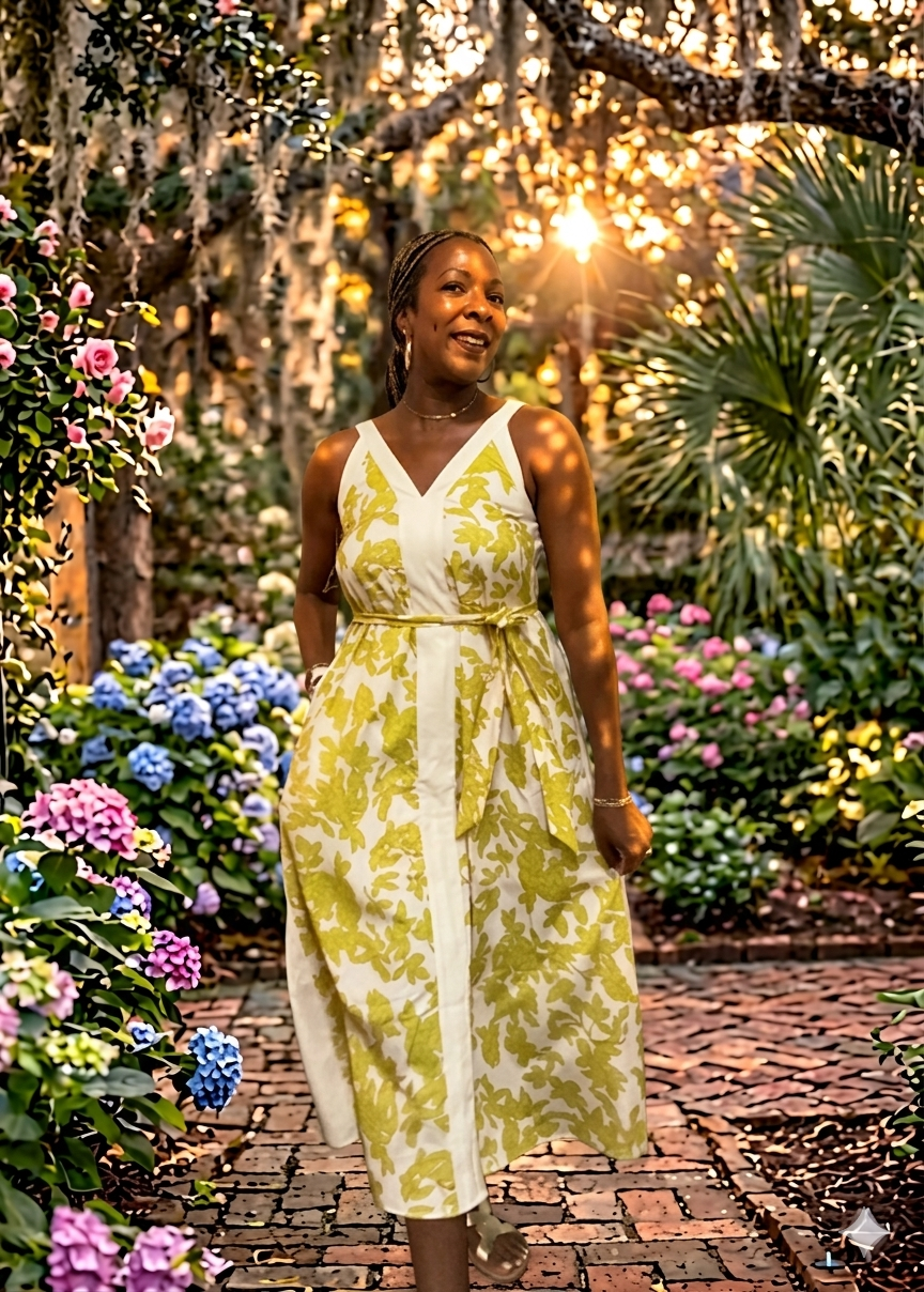 Floral V Neck Midi Dress – Eclecting Boutique