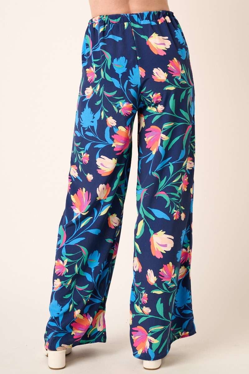 Tara Wide Leg Floral Print Pants