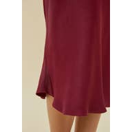 Wrapped in Rubies Satin Skirt
