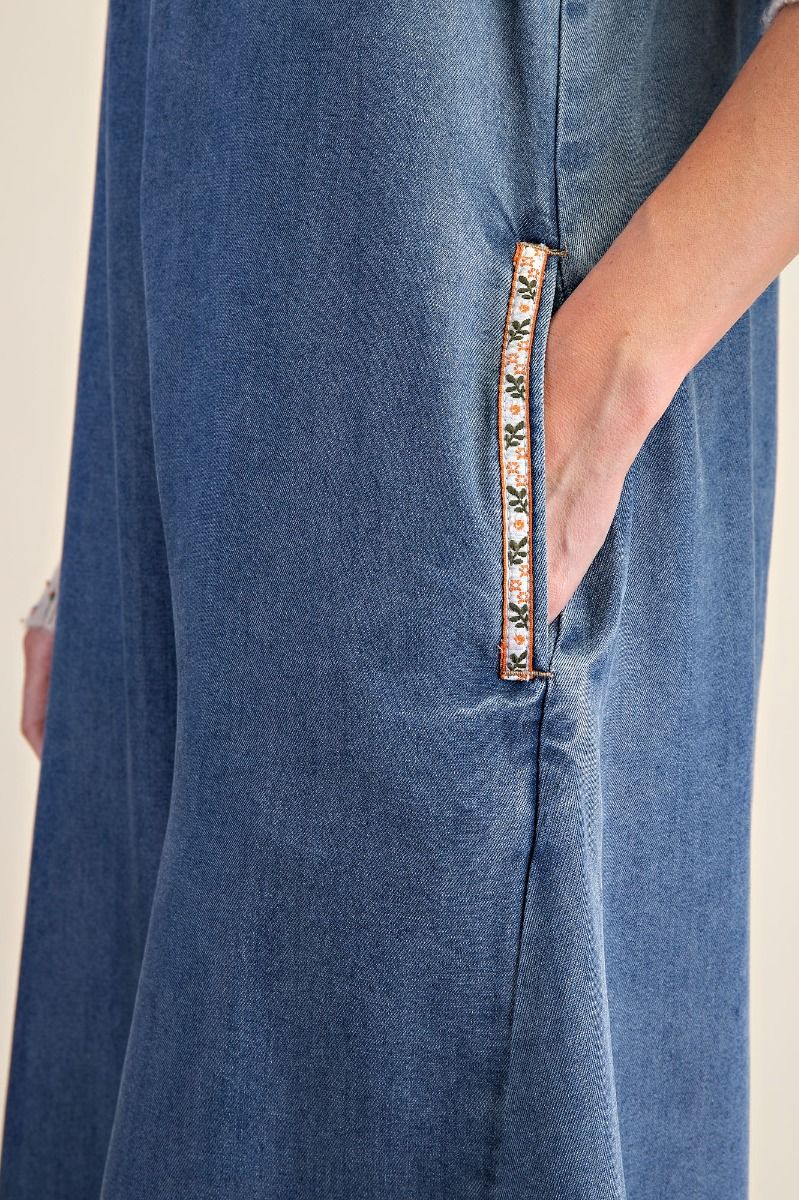 Washed Tencel Chambray Jumpsuit Romper – Aria