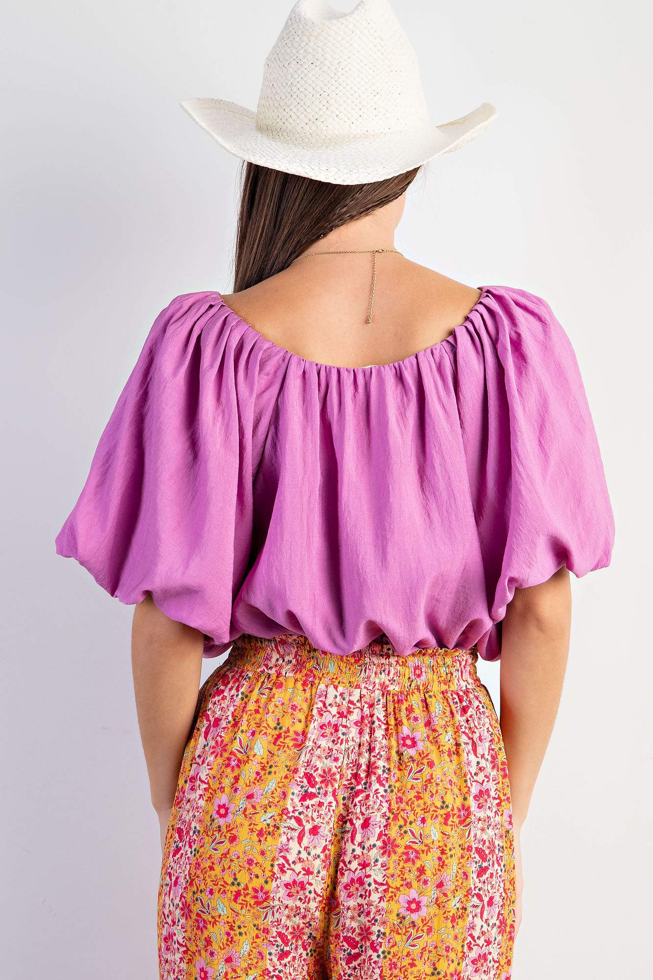 LAST ONE - Clara Bubble Sleeve Top
