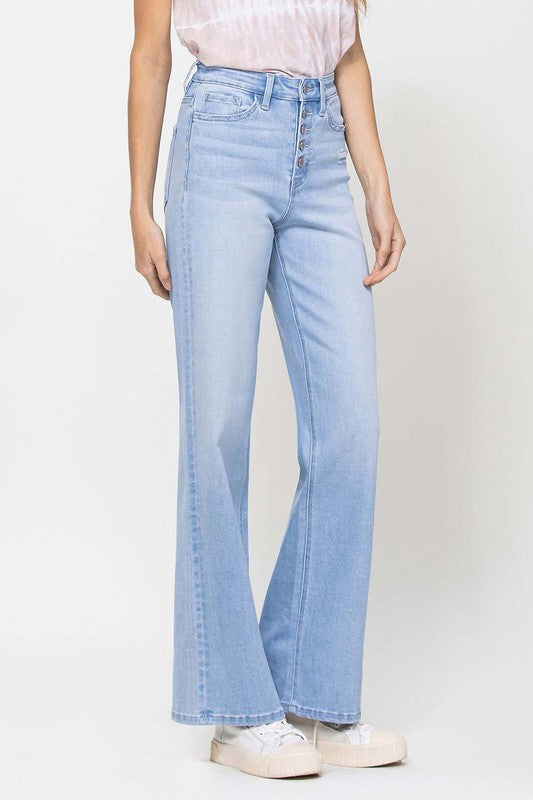 Stretch 90's Loose Button Fly Jeans