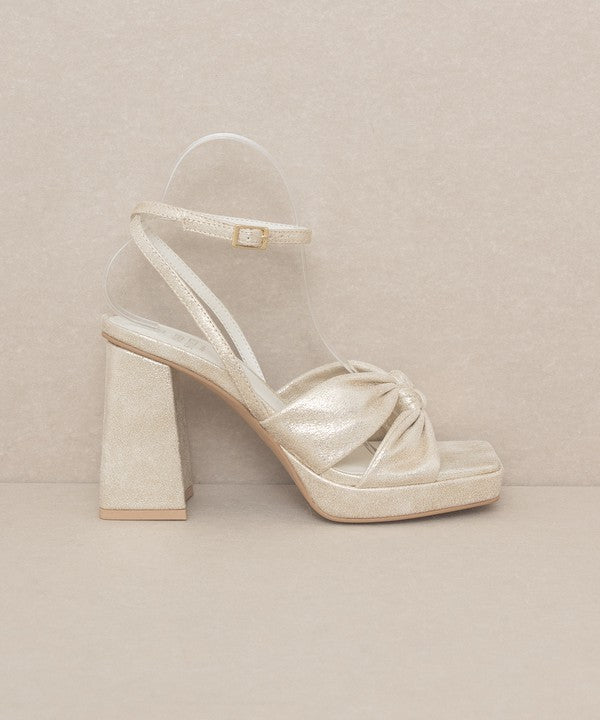 OASIS SOCIETY Zoey - Knotted Band Platform Heels