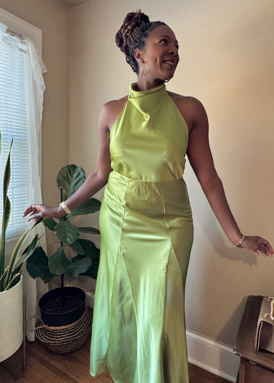 Satin Midi Skirt – Luxe Skirt