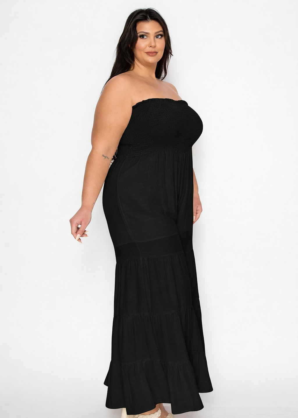 Plus Size Strapless Jumpsuit