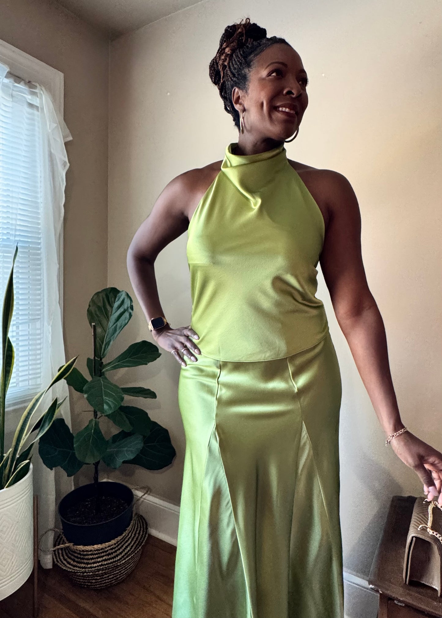 Halter Neck Satin - Luxe Top