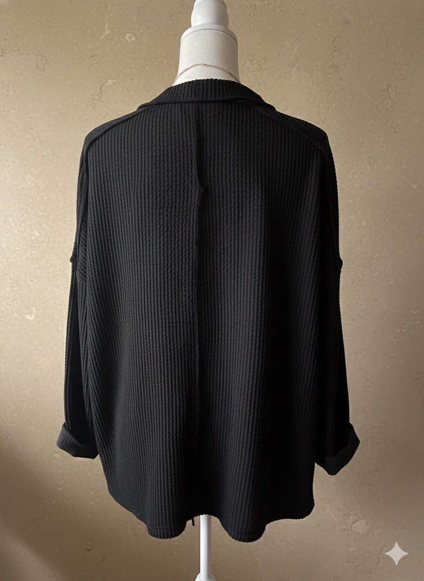 Raised Rib Raw Edge Boat Neck Top – The Haven