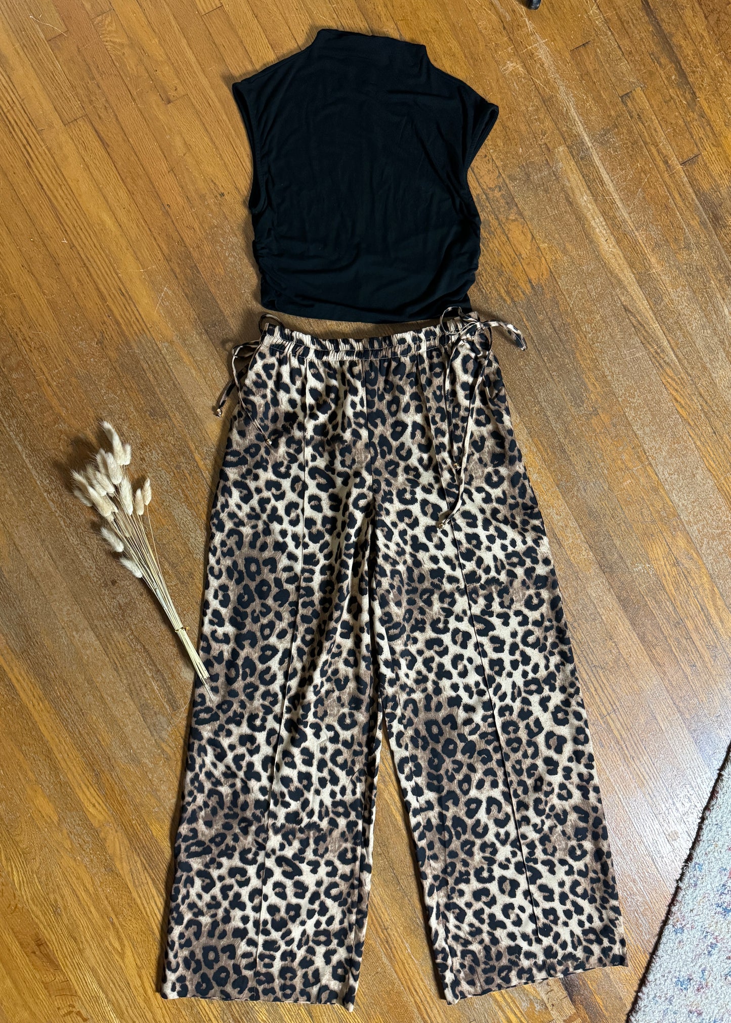 Taleah Straight Leg Leopard Print Pants