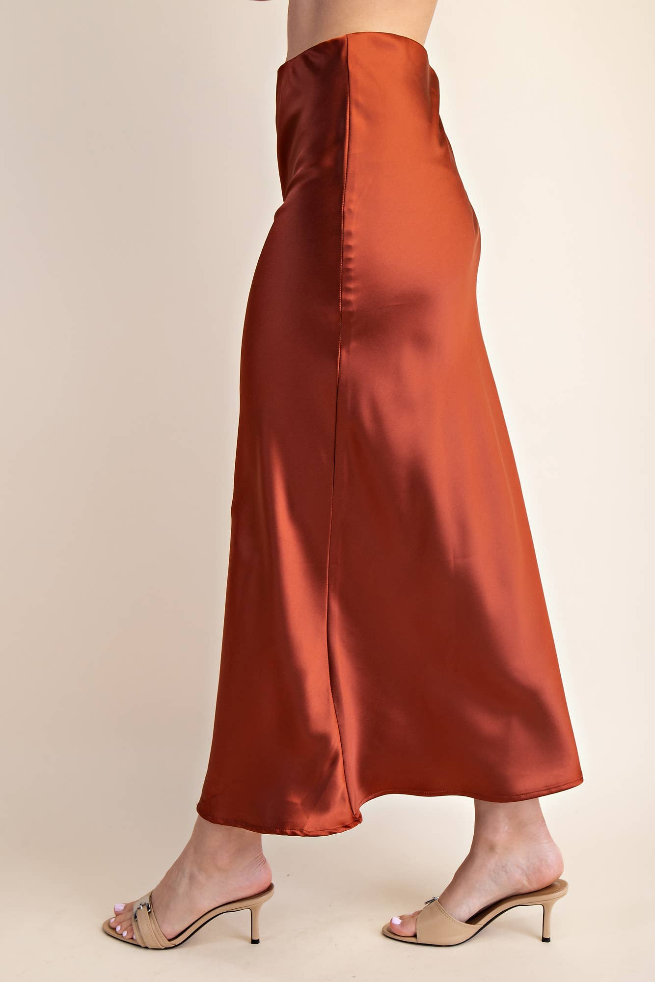 Dina Satin Bias-Cut Skirt