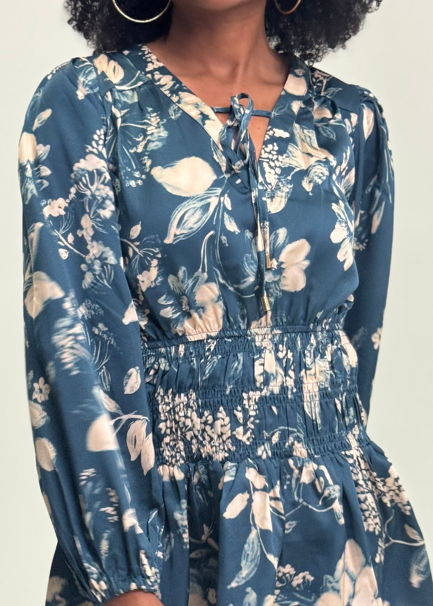 Floral Printed Peplum Dress