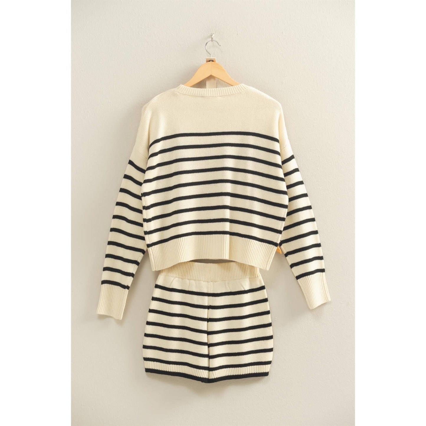 Striped Knit Sweater & Shorts Set – The Coastal Cabana Set