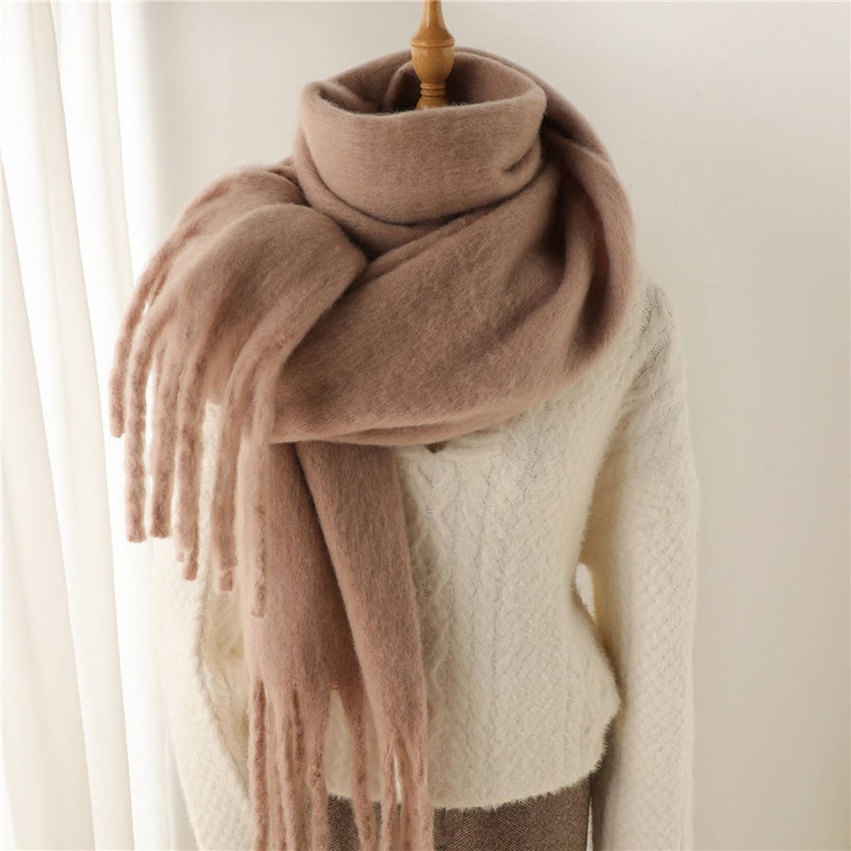 The Alpine Fringe Scarf — Oversized & Ultra-Soft