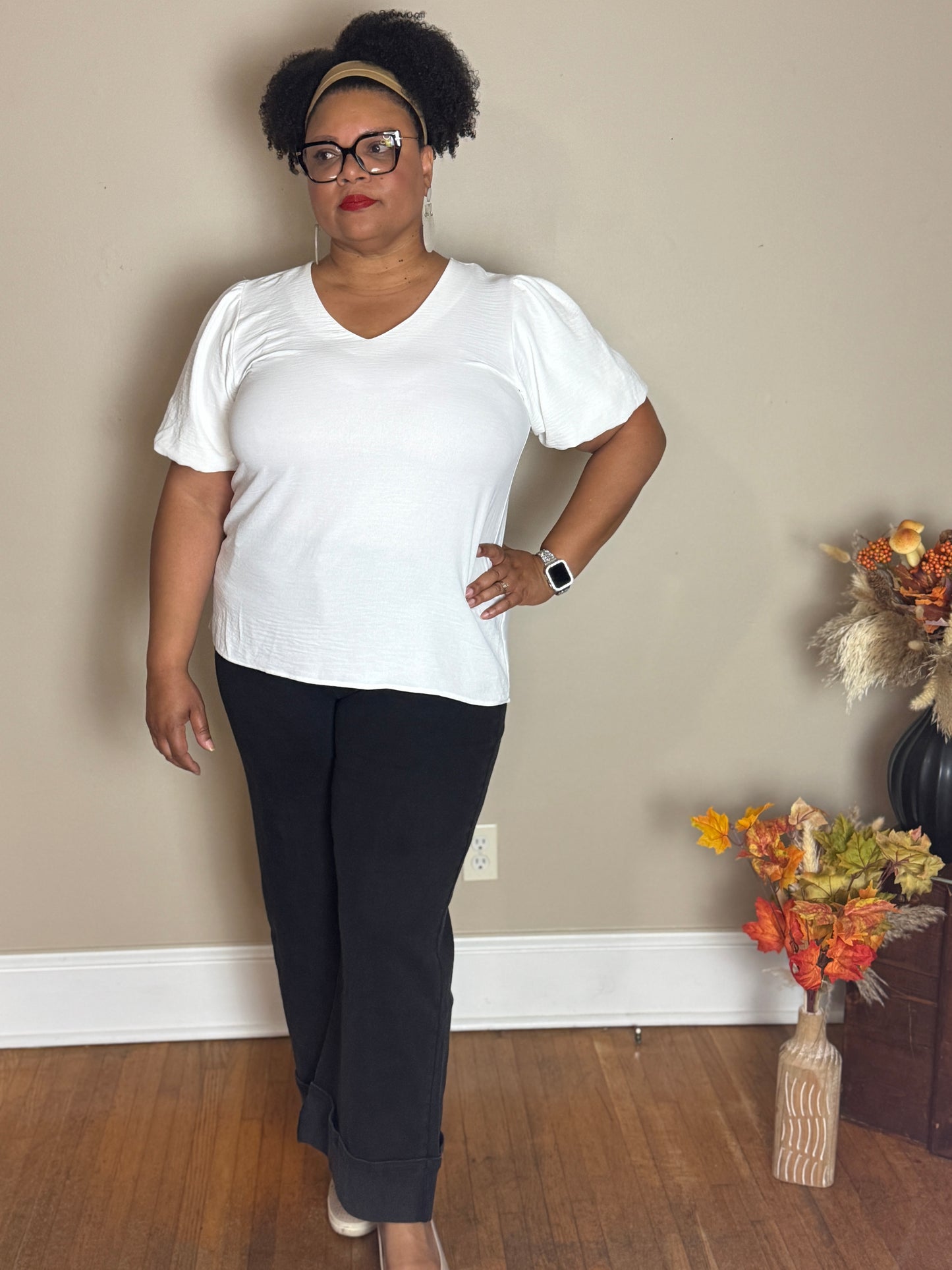 PLUS- Chelsea Airflow Bubble Sleeve Top