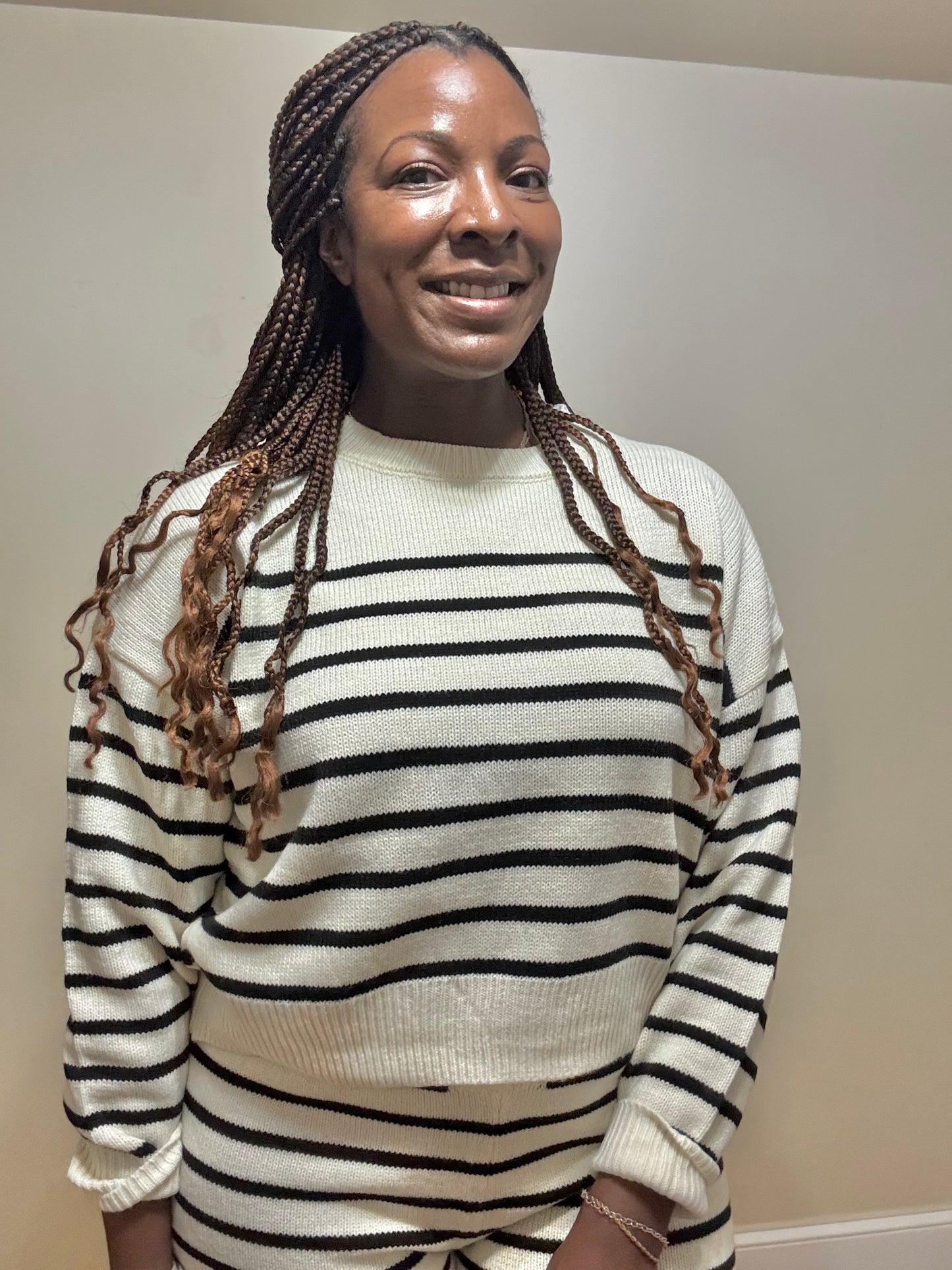 Striped Knit Sweater & Shorts Set – The Coastal Cabana Set