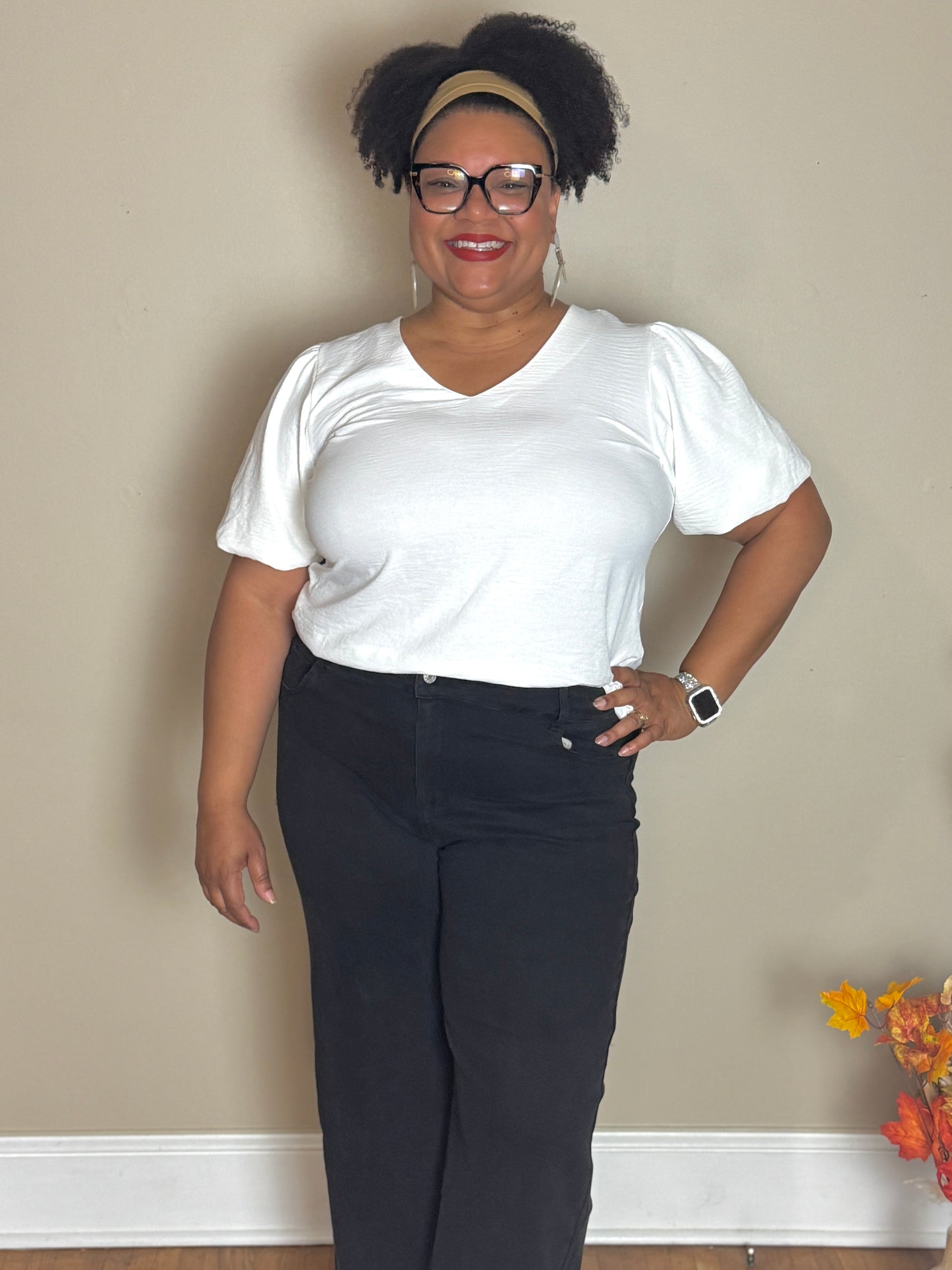 PLUS- Chelsea Airflow Bubble Sleeve Top